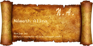 Németh Alina névjegykártya